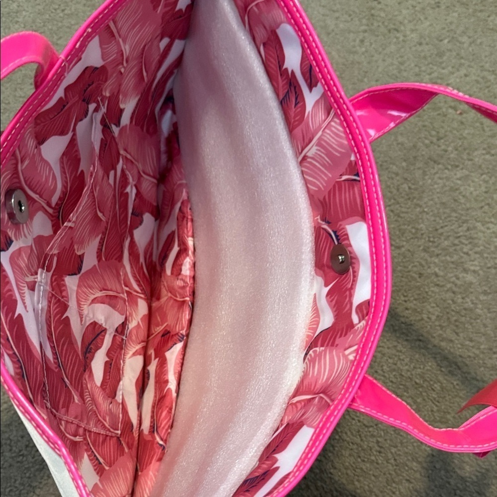 Juicy Couture Vibrant Pink and Cream Tote - Picture 9 of 10
